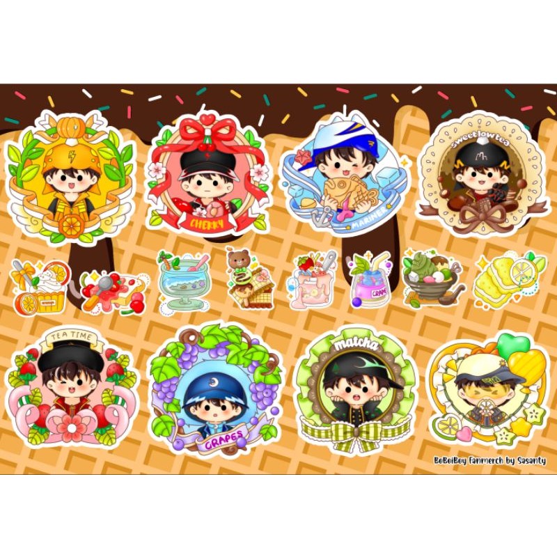 Jual LIMITED EDITION!! BoBoiBoy Elemental Sticker Sheet Small Mochi ...