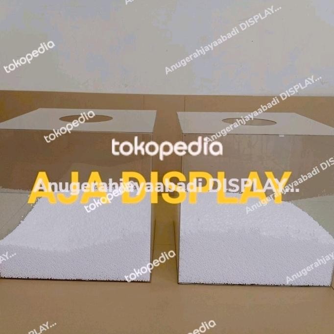 Jual KOTAK UNDIAN ACRYLIC BOX / LUCKY DIP ACRILIC+BUTIR STEROFOAM ...