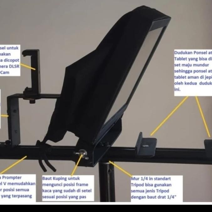 Jual Teleprompter Lokal Dm-Prompter 012 Support Tablet 12 In | Shopee ...