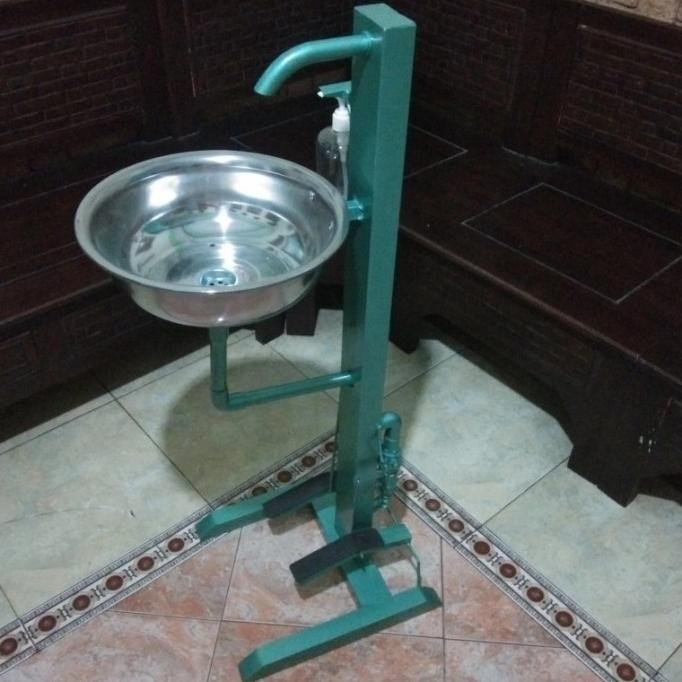Jual washtafel portable alat cuci tangan injak otomatis | Shopee Indonesia