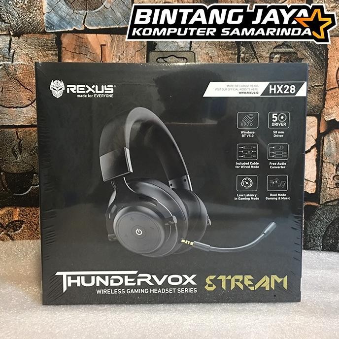 Jual Rexus Headset Gaming Bluetooth Thundervox Stream HX28 - Hitam ...