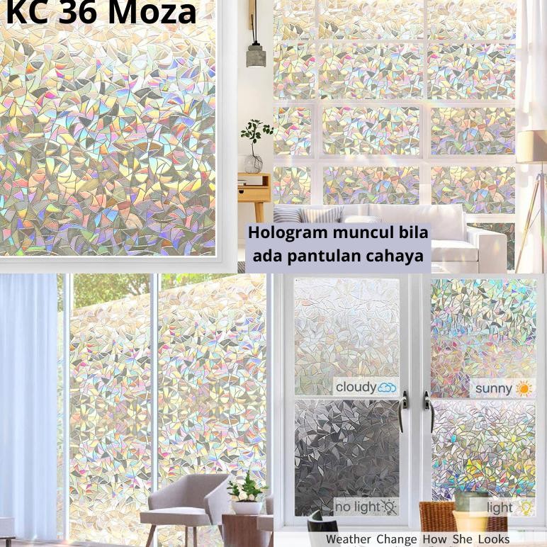 Jual WK SETIKER STICKER STIKER KACA LEBAR 120CM 60CM HOLOGRAM SUNBLAS ...