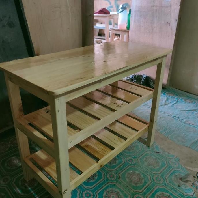 Jual Meja Rak 2 Natural Co | Shopee Indonesia