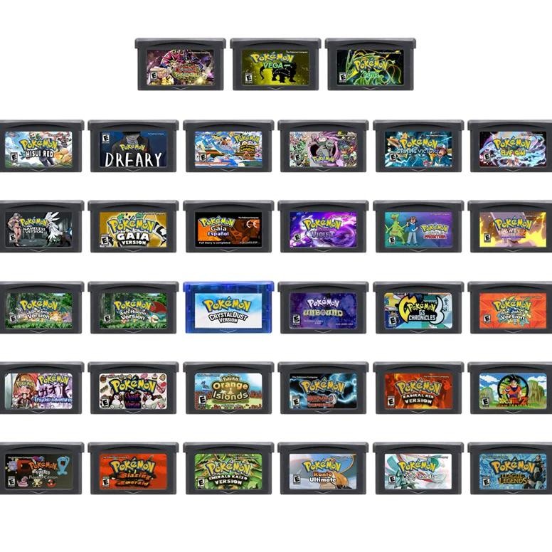 Jual Gba Video Game Cartridge 32 Bit Games Card Pokemon Emerald Kaizo ...