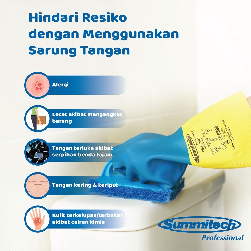 Jual Summitech Sarung Tangan Anti Bahan Kimia Heavy Duty/Anti Slip ...