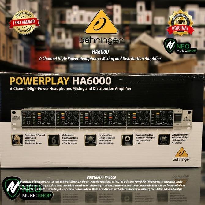 Jual Behringer Ha6000 6 Ch Headphones Mixing And Distribution Amplifier ...