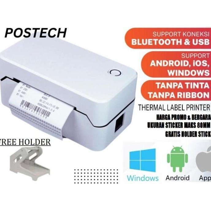 Jual Label Printer Resi Bluetooth 80Mm Windows Android Cetak Sticker ...