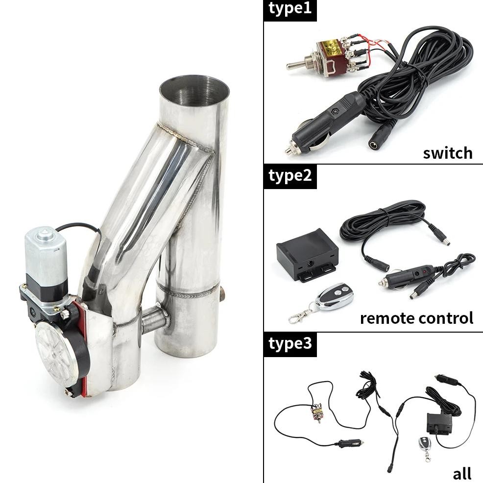 Jual Y Pipe Electric Exhaust Cutout On/Off Dual Valve With Controller ...