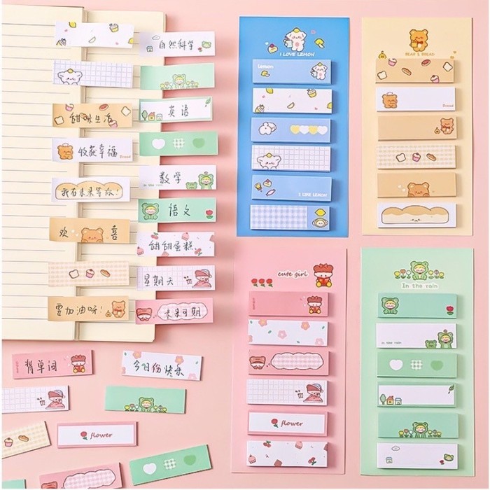 Jual Sticky Notes Annotate Bear Cute Office Note Isi 120 Lembar ...