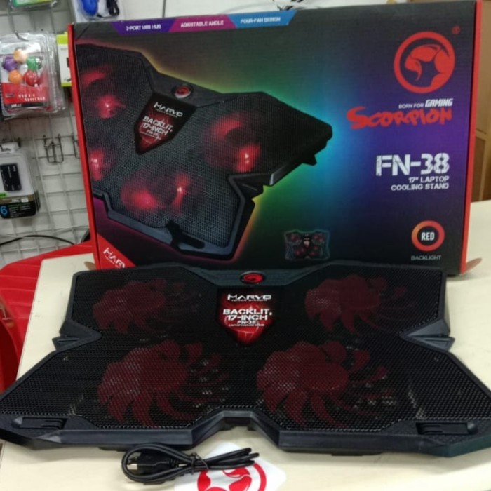 Jual Hemat Cooling Fan Stand For Laptop Marvo Gaming Fn38 Scorpion ...