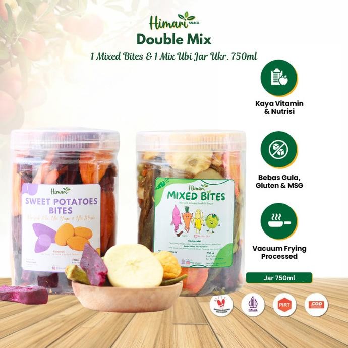 Jual New Himari Double Mix Keripik Buah Sayur Kering & Mix Stik Ubi ...