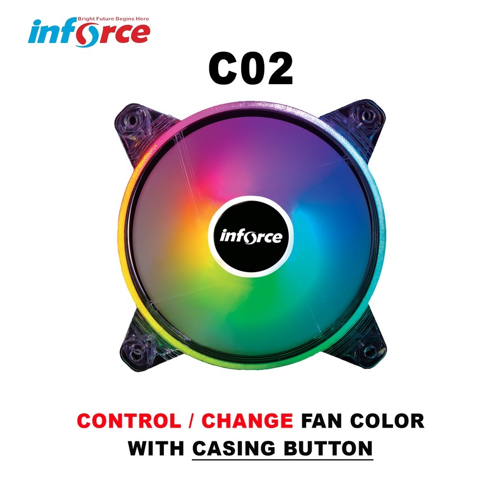 Jual Inforce Cooling Fan C02 RGB Case Control Casing 120MM 12 CM CPU ...