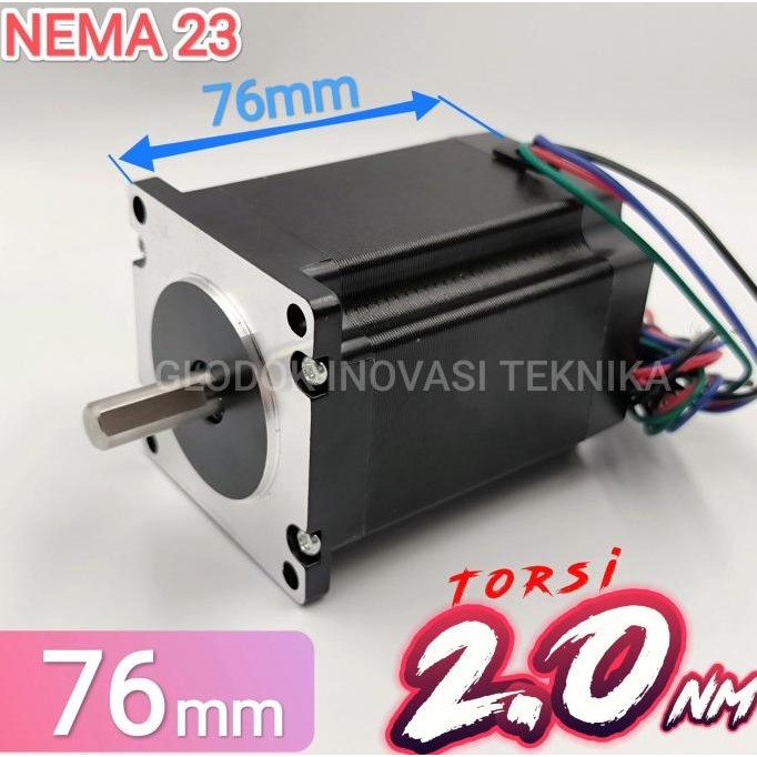 Jual Motor stepper 57 steper NEMA 23 NEMA23 CNC Router 2 single phase ...