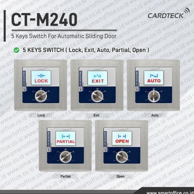 Jual Stainless Steel 5 Panel Key Switch Selector Lcd Display Sliding ...