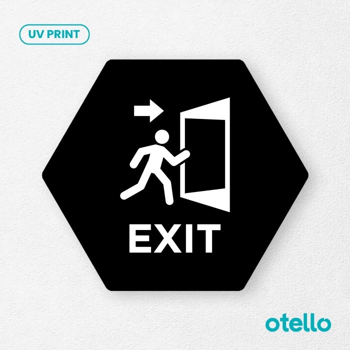 Jual Exit Sign Board Keluar Acrylic Signage Akrilik Label Sticker ...