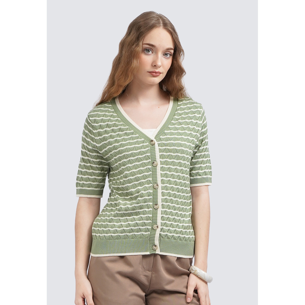 V-Neck Short sleeves Knit Top