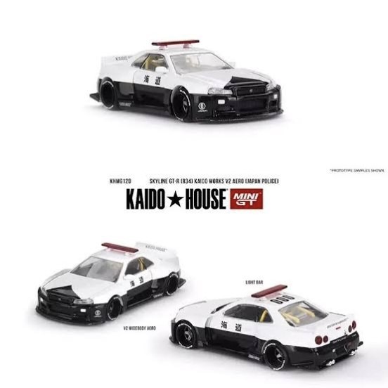 Kaido Casa X Mini Gt Nissan R34 Kaido Fabbrica V2 Aero Polizia
