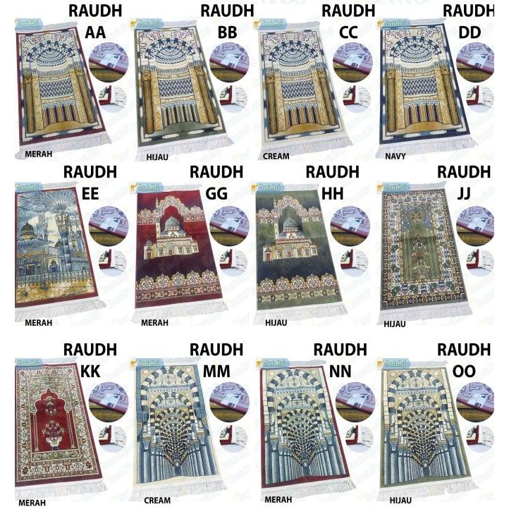 Jual Sajadah Rawdah Prayer Rug Raudah ORI Saudi Bahan Tebal 6 MM Uk ...