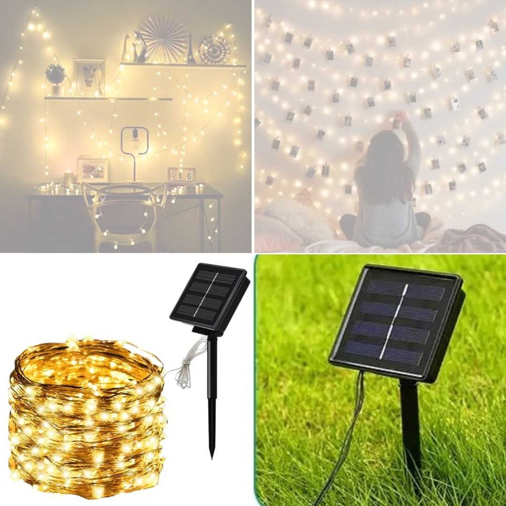 Jual Lampu Hias Tumblr String Lights 50 LED 7M with Solar Panel OKLED7 ...