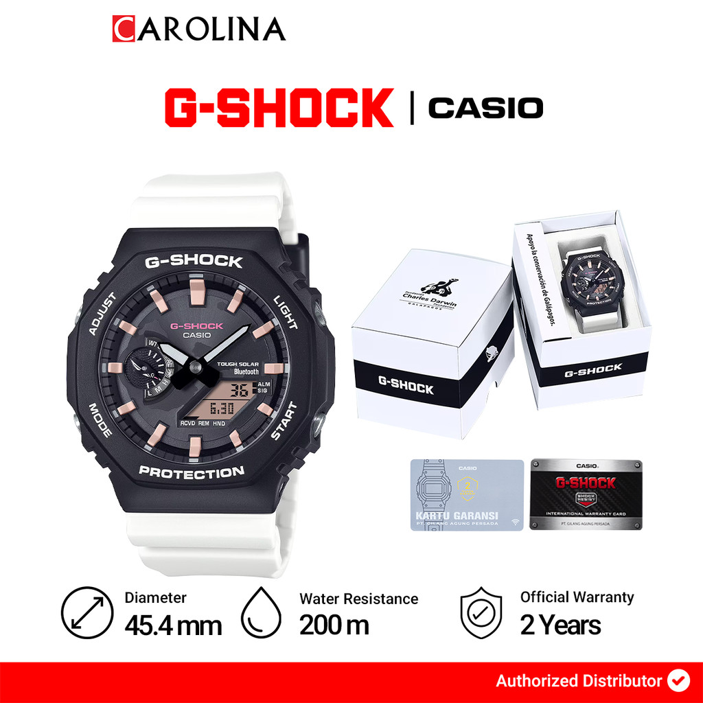 Orologio casio g-shock in resina carbonio bianco GA-2100-7A7ER