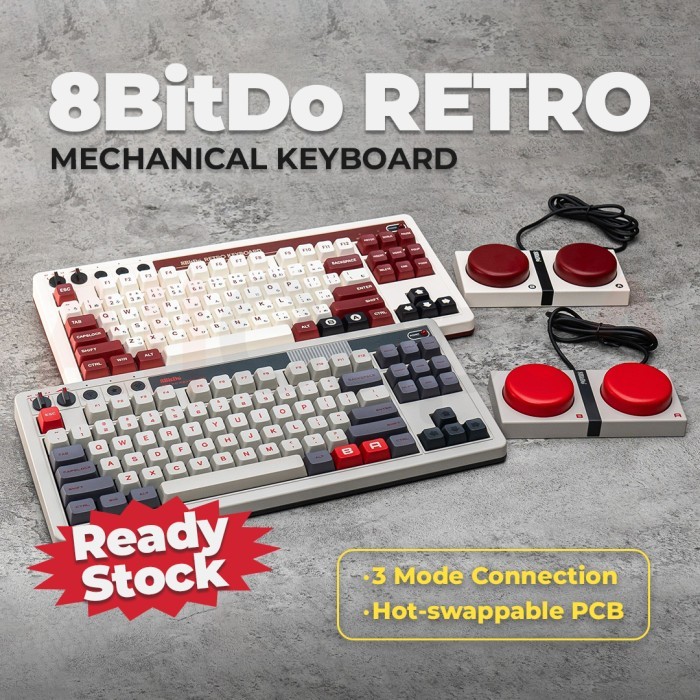 Jual 8BitDo Retro Wireless 87 Keys Hotswappable Mechanical Keyboard ...