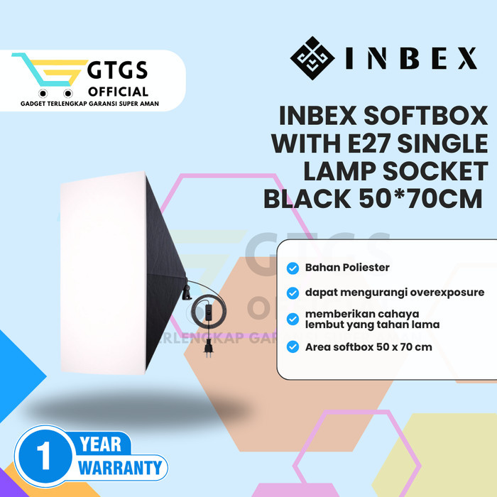 Jual INBEX 50x70cm Softbox with E27 Single Lamp Socket Black ...