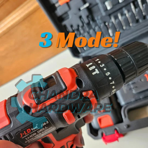 Jual Bor Cordless Jld 36V Baterai Impact Drill Tool Kit Aksesoris ...