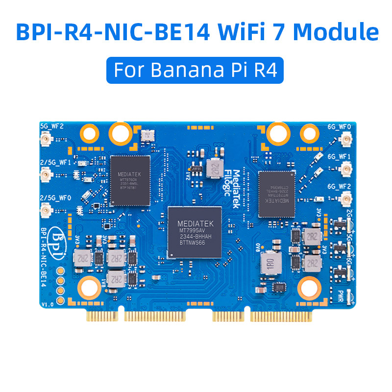 Jual JETS BPI-R4 BPI-R4-NIC-BE14 WiFi 7 Module with MediaTek MT7995AV ...
