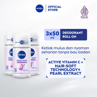 NIVEA Deodorant Roll On Hijab Soft 50ml x3