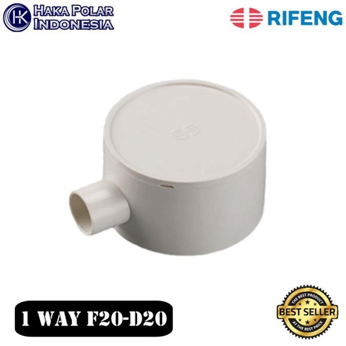 Jual Murah 1 Way Round Junction Box Conduit Rifeng 20mm F20-D20 Non COD ...