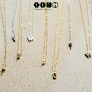 Nats Living: Kalung Huruf Titanium Wanita Simple Anti Karat, Huruf A-Z