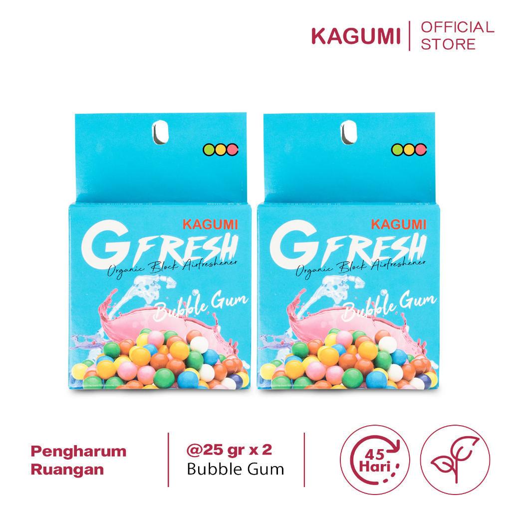 Jual KAGUMI GFresh Bubble Gum Pengharum Ruangan Twinpack Organic Block ...
