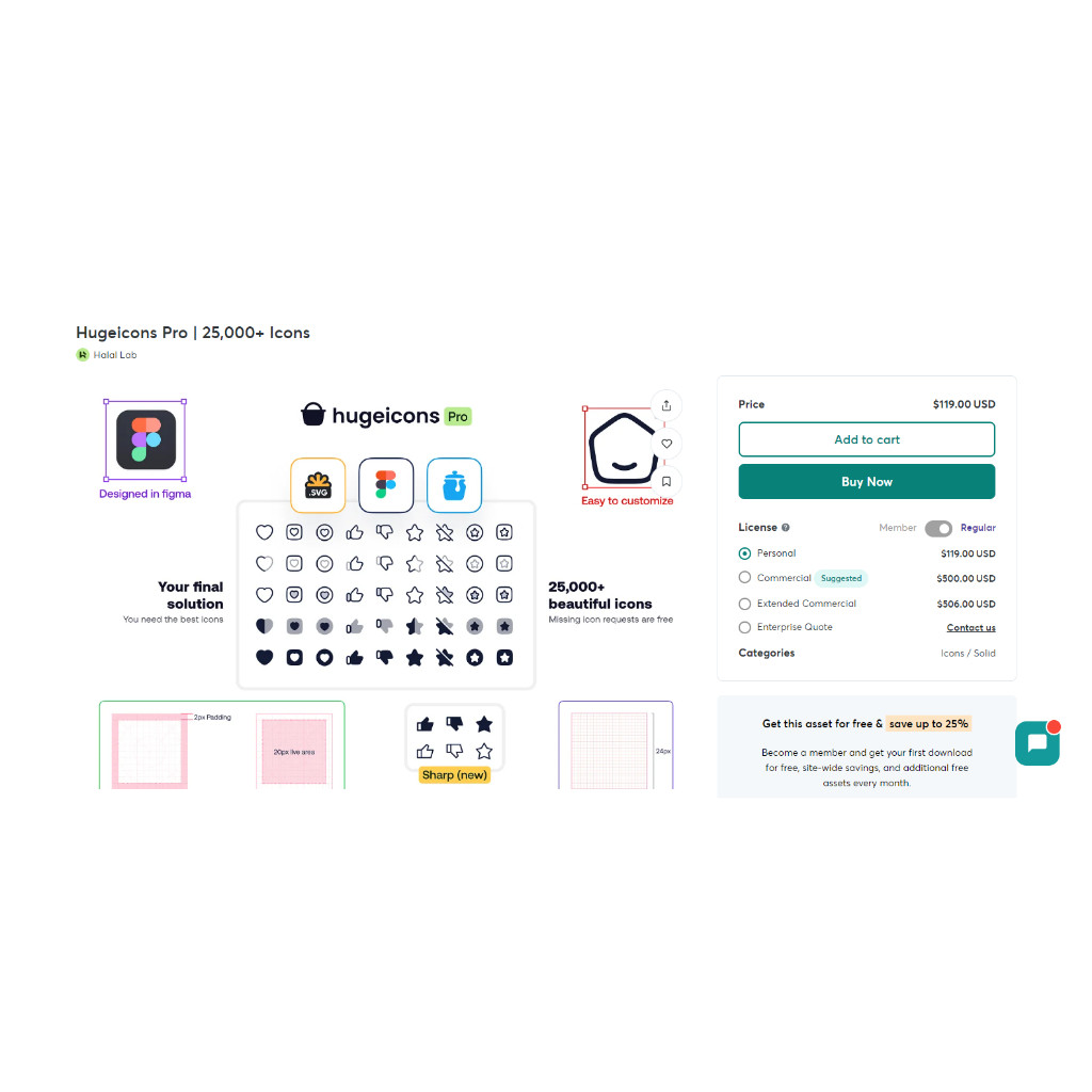 Jual Hugeicons Pro | 25,000+ Icons For Figma | Shopee Indonesia