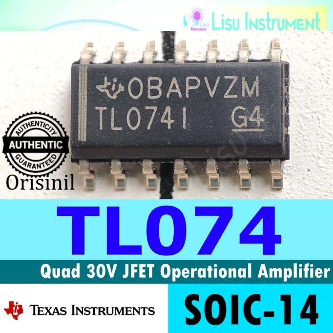 Jual Terbaru TL074 TL074I Low-Noise Quad 30V JFET Operational Amplifier ...