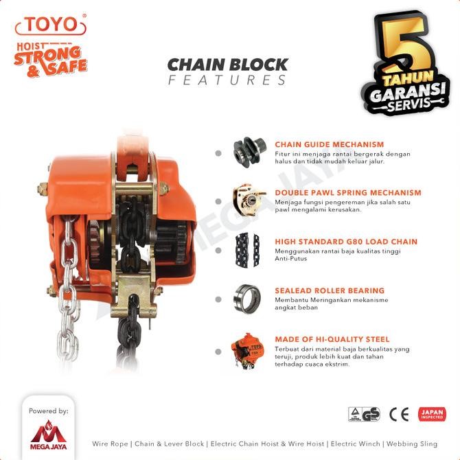 Jual Sale Chain Block / Takel 1 Ton X 15 Meter Toyo | Shopee Indonesia