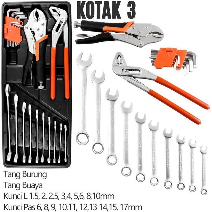 Jual Tool Kit 85 PCS Perkakas Bengkel Dan Rumah Koper Lengkap Bahan ...