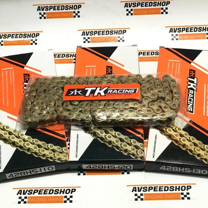 Jual Rantai Tk Racing 428 110L / 120L / 130L Warna Gold - Asli | Shopee ...