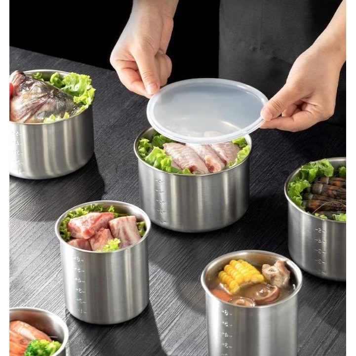 Jual LUCA ROUND FOOD CONTAINER STORAGE BULAT STAINLESS 304 TUTUP ...