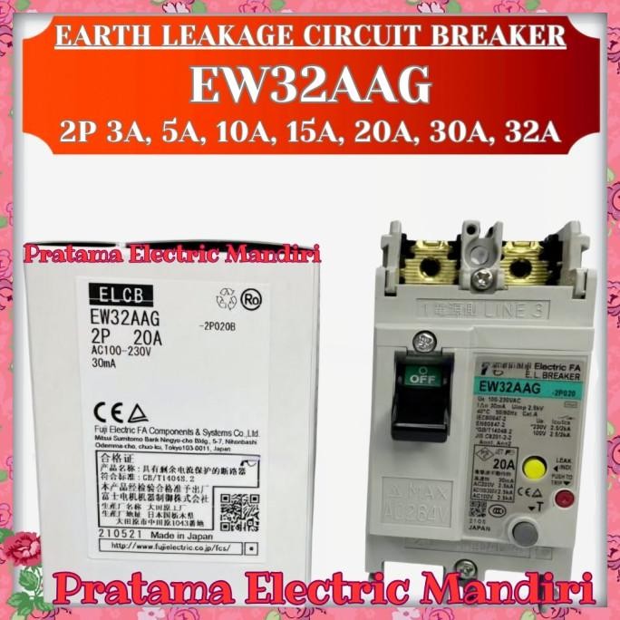 5A FUJI ELECTRIC EARTH LEAKAGE CIRCUIT BREAKER - EW32SBG-3P005B W at ₹ 5000/piece in Thane