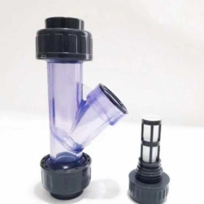 Jual Y Strainer Clear Double Union PVC 2 inch Clear Y Strainer PVC JIS ...