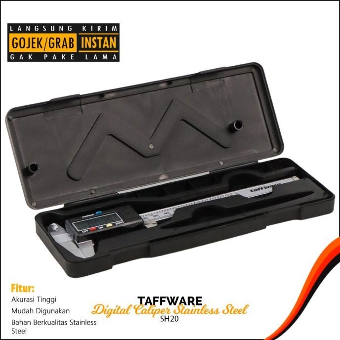 Jual TAFFWARE CALIPER DIGITAL LAYAR LCD - JANGKA SORONG STAINLESS SH20 ...