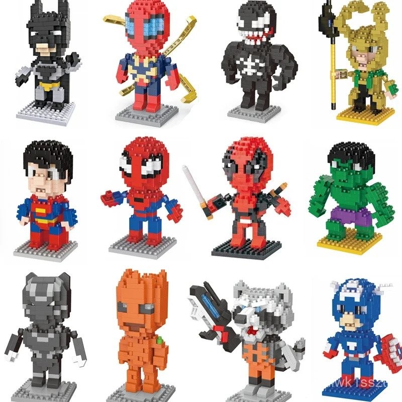Jual LNO Marvel Micro Building Blocks Venom Spiderman Deadpool Thor ...