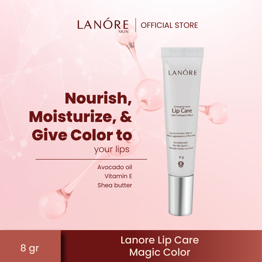 Jual Lanore Lip Care Magic Color 8 gr (Free Gift) | Shopee Indonesia