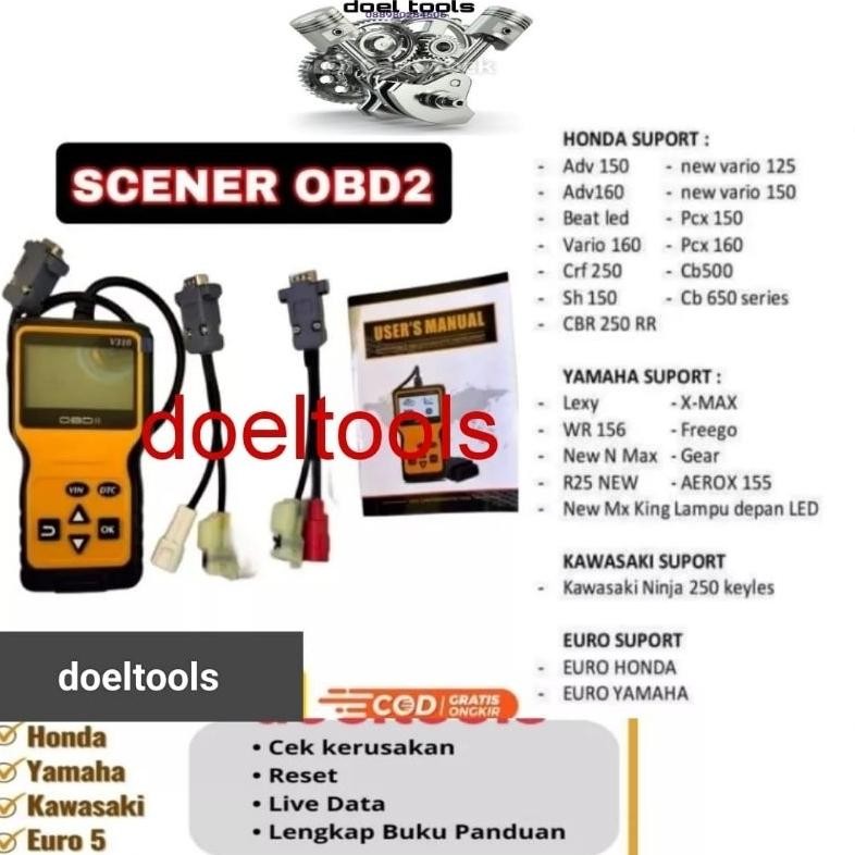 Jual NEW!!! Scaner scanner obd II motor injeksi alat baca kode ...
