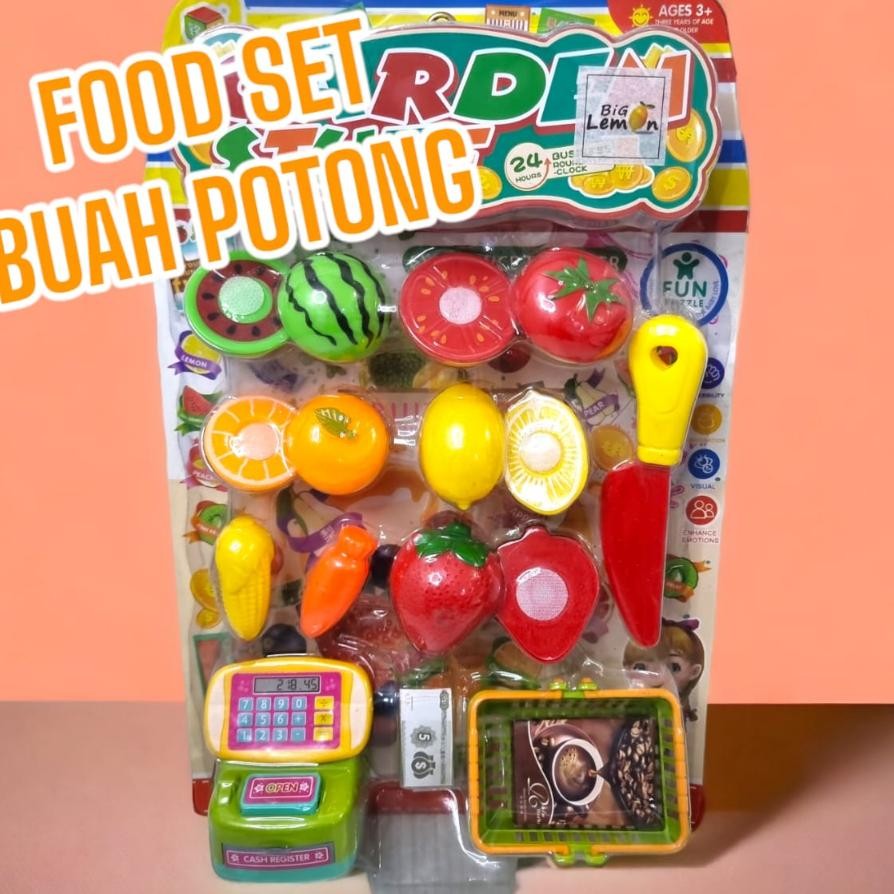 Jual Mainan Makanan Anak Fast Food Buah Potong Food Set | Shopee Indonesia