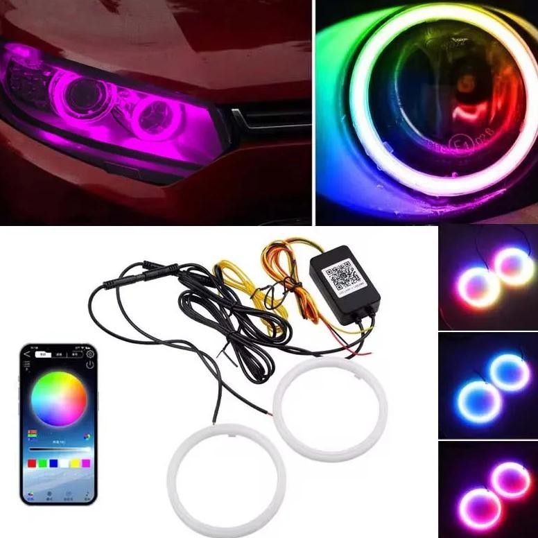 Jual 2Pcs Led Angel Eyes Rgb Bulb Halo Rings Lamp Light Car Daytime ...