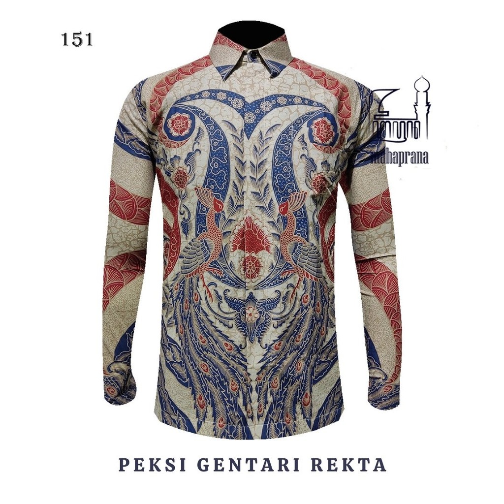 Jual Batik Mahaprana Motif Peksi Gentari Rekta Kemeja Batik Pria Lengan ...