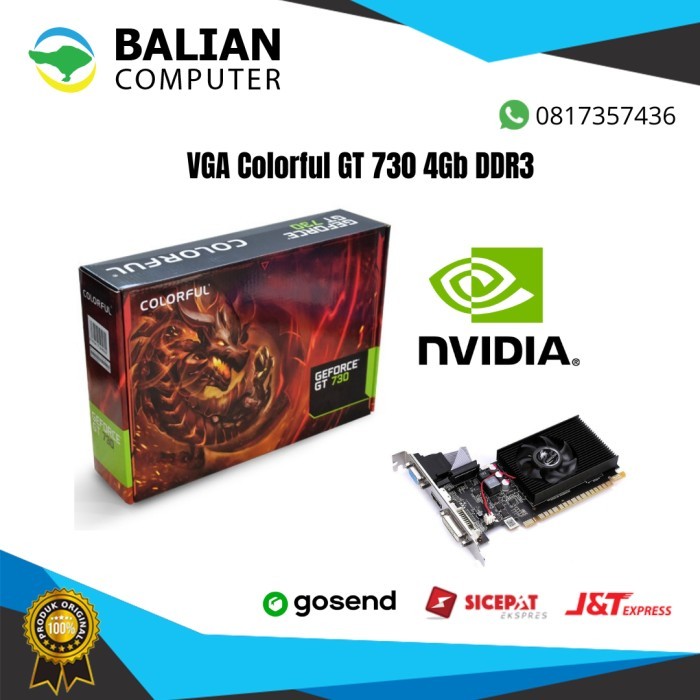 Jual Vga Colorful GT 730k 4Gb ddr3 / GT730 4Gb | Shopee Indonesia