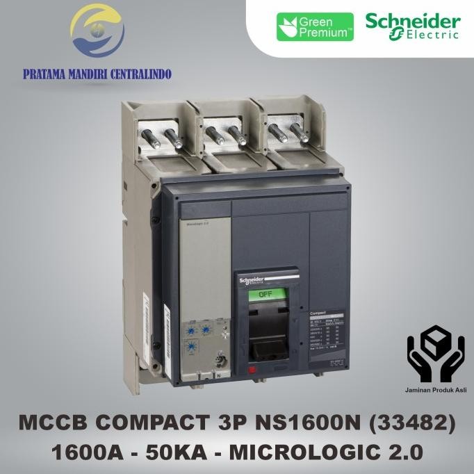 Jual Spesial Mccb Compact 3P 1600A 50Ka Schneider Ns1600N Micrologic 2. ...