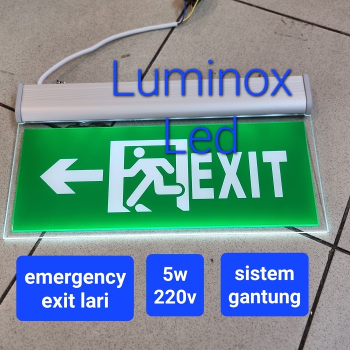 Jual exit emergency led 5w exit sign emergency 5watt lampu darurat led ...